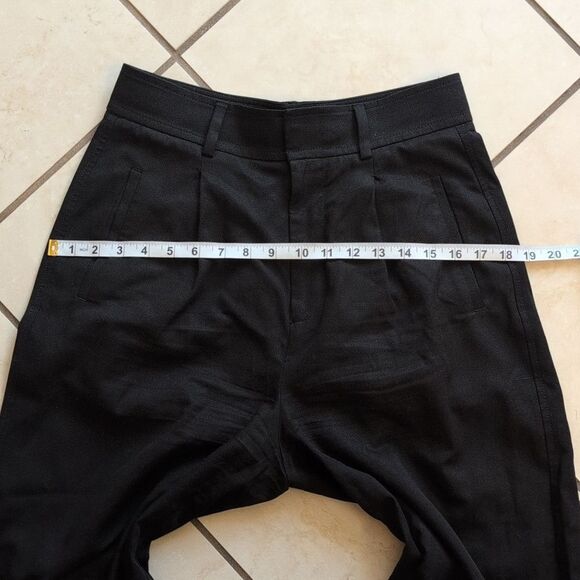 Everlane The Draper Wide Leg Pants Buttersmooth Black size 2R - Picture 9 of 12